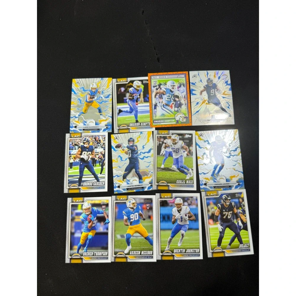 Topps Score Los Angeles Chargers 11 Card Lot Justin Herbert Rookie RC Excellent